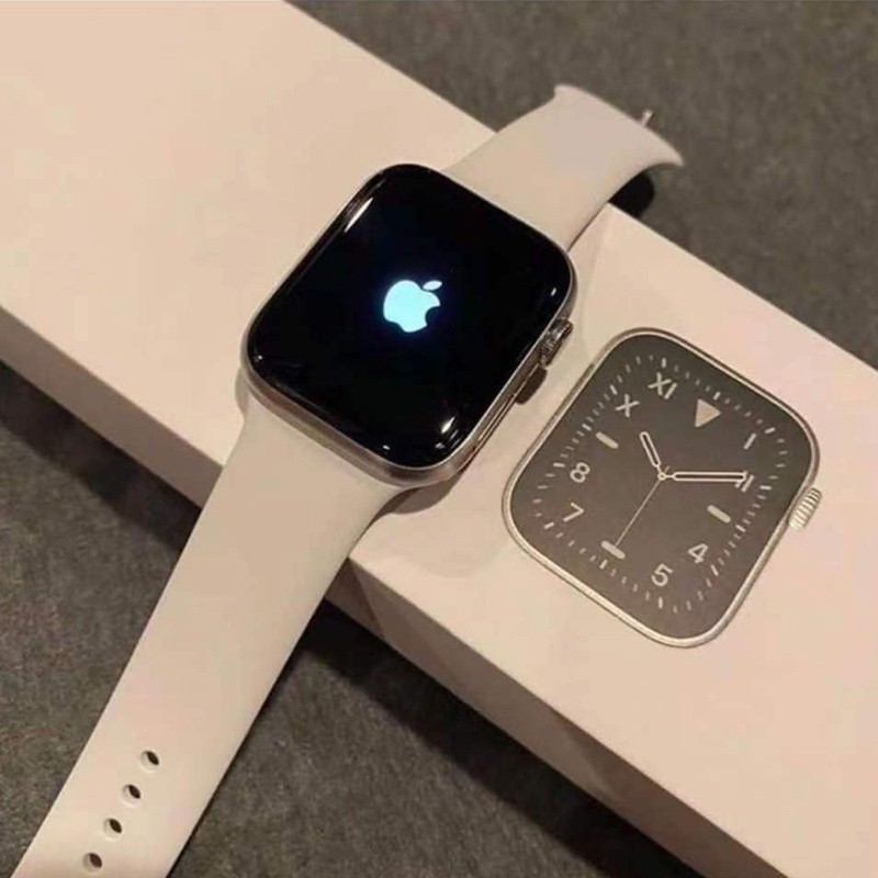 1: 1 Apple Watch Series 9 com Logotipo Boot Pk Iwo 15 Pro / Moda Rotativa / Número de série / Chamada Azul 45mm