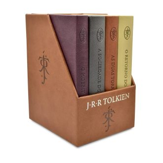 Box Senhor dos Anéis, O Hobbit, 4 Livros, Pocket, Luxo, Couro