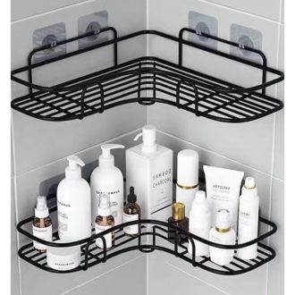 Kit 2 Suporte Organizador Para Banheiro Cozinha Prateleira Porta Shampoo