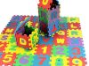 Kit com 2 conjuntos 36pcs alfabeto numerais crianças jogar tapete brinquedo educativo tapetes eva 5cm X 5cm tapetinho