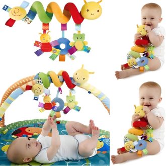 MEDOOSI-2pcs Mobile Centopeia Espiral Ideal Carrinho Bebê Brinquedo Conforto Berço Com Barulho de Chocalho pode lavado