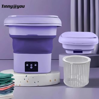 Mini máquina de lavar roupa dobrável portátil moderna máquina de lavar automática roupa interior viagem bivolt TINNY YOU