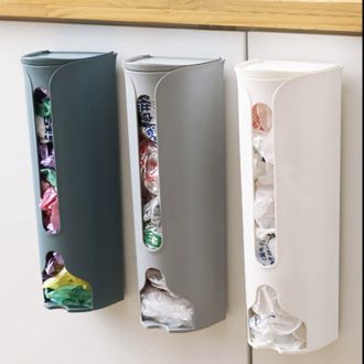 Suporte Multiuso para Sacola de Lixo – Organização Prática para Cozinha e Banheiro!