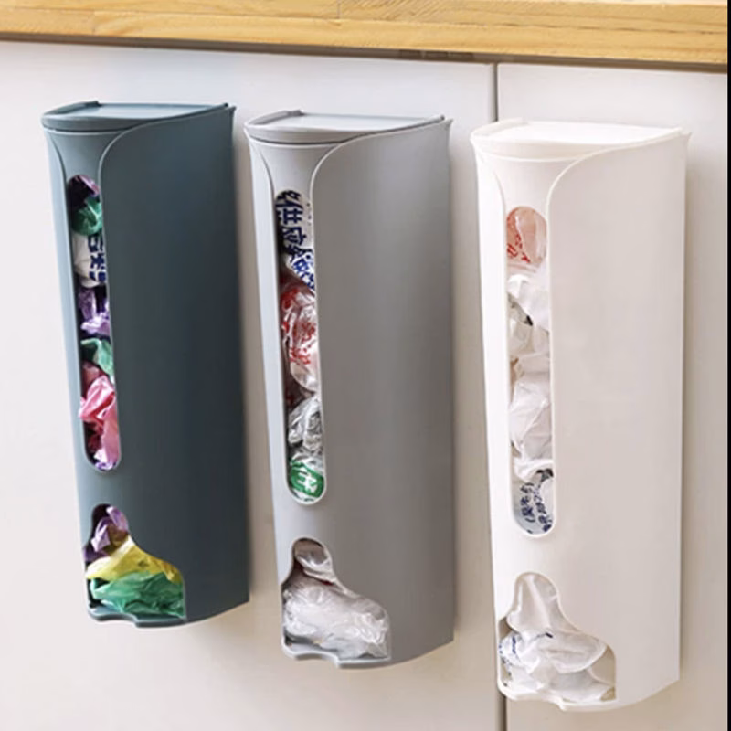 Suporte Multiuso para Sacola de Lixo – Organização Prática para Cozinha e Banheiro!