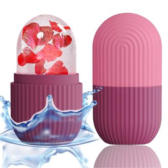1Pc Rolo De Gelo De Silicone Para Rosto-Massagem De Pele-Facial De Beleza Olhos , Pescoço