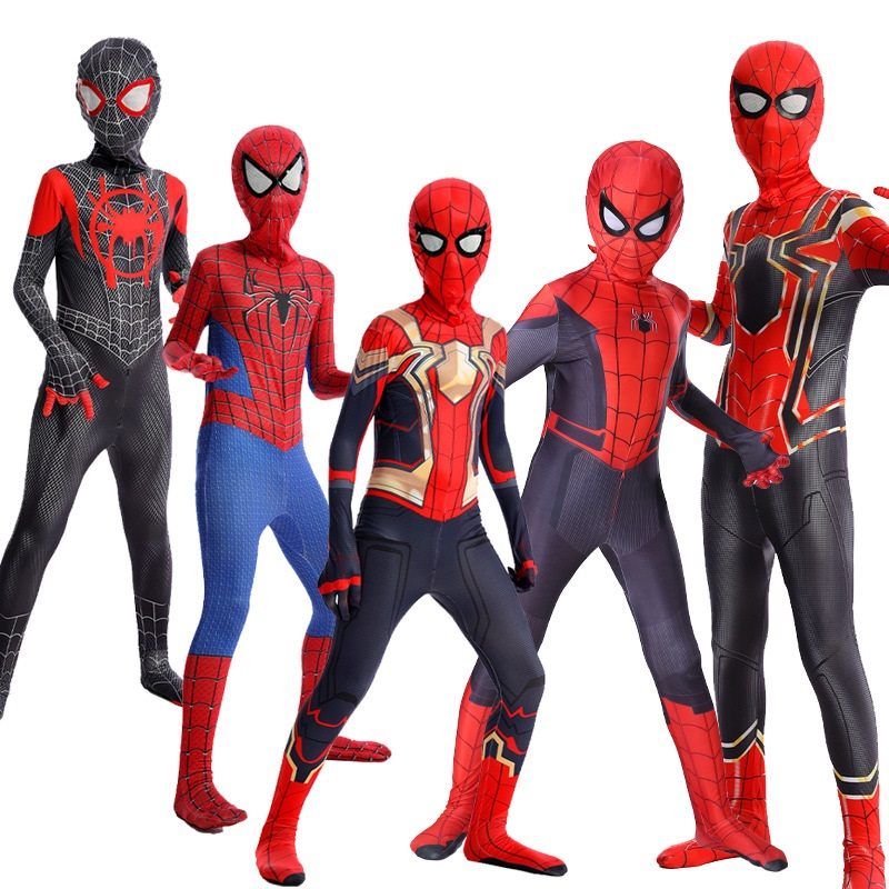 2-12 Anos De Idade Homem Aranha Fato De Uma Peça De Roupa Justo