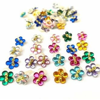 50 Laços Pet Para Penteado Com Elástico Flor Chatins Florzinha Com Perola Banho E tosa - Pet Shop 12mm Gato e Cachorro Animais Cães Chatons Mini Ponto De Luz