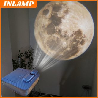 Aurora Lua Galáxia Lâmpada De Projeção Fundo Criativo Luz Noturna Atmosfera Projetor De Terra Fotografia Para Presente De Aniversário