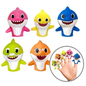 Baby Shark Baby Doll Finger Doll Family Toy Pinch Pinch Ladrar Brincadeira Casa Vinho Presente para Crianças