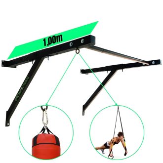 Barra Fixa 1 Metro Parede P/ Exercício Musculação Funcional Muscle Up Crosstrainer Pull-up Academia Treino em Casa