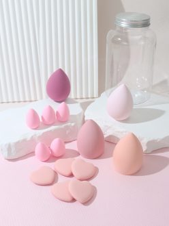 Beauty Blender 14Pcs com Tanque de Armazenamento, 5 Mini Esponjas e 4 Misturadoras de Beleza