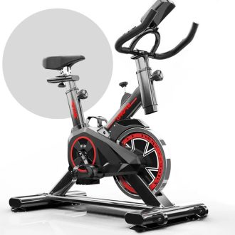 Bicicleta Ergométrica Fitness Para Cardio E Musculação Com Base Cor Preto E Vermelho Inercia 8KG