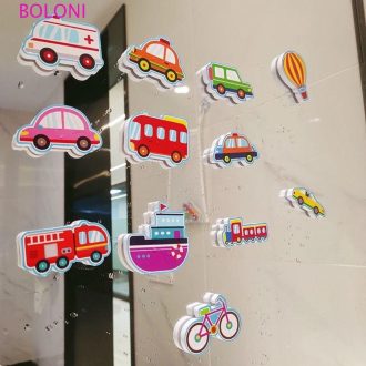 BOLONI Crianças Quebra-Cabeça Brinquedos De Banho , Carro Educacional Precoce Barco Banheiro Jogar Jogo De Água , EVA
