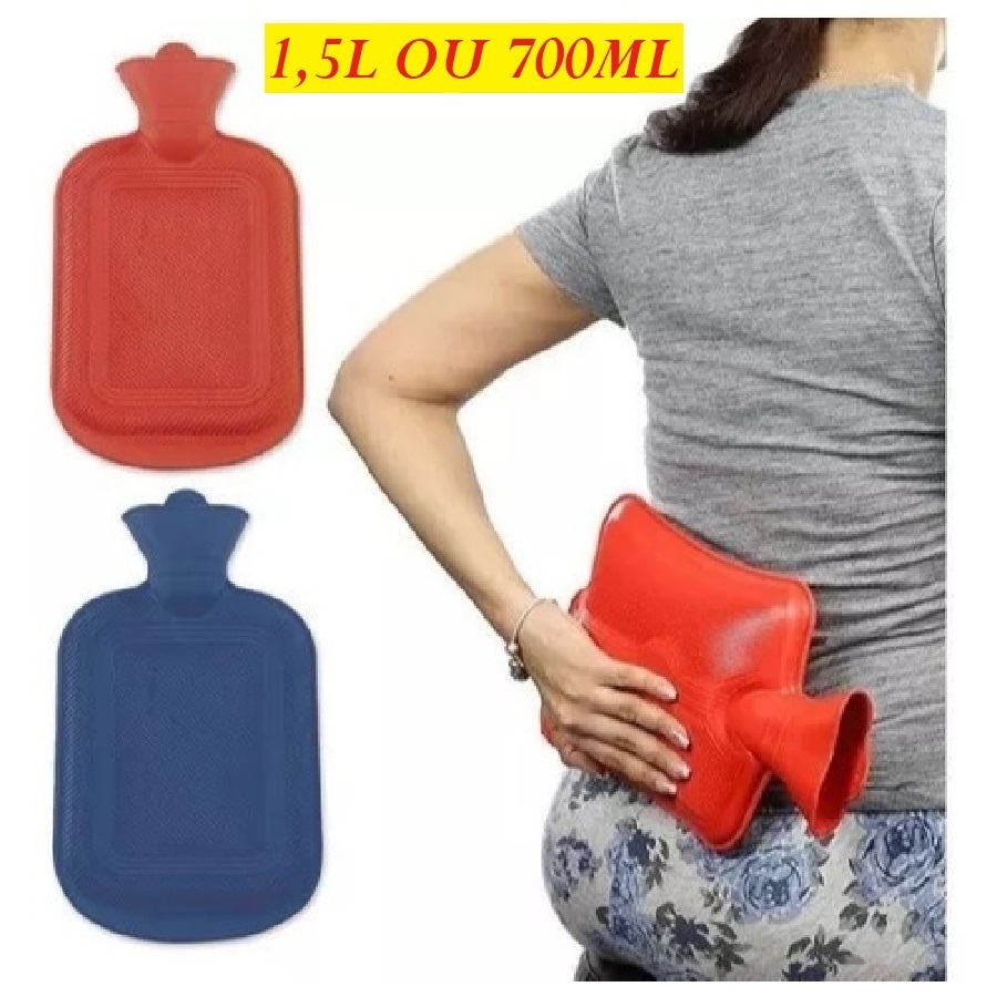Bolsa Térmica 1.5L Ou 700L De Água Quente Compressas Aliviar Dores Emborrachada Multiuso Universal