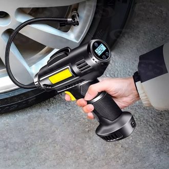 Bomba De Ar Compressor Portátil Pneu De Carro E Moto 120w