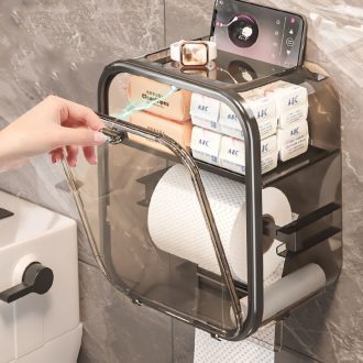 Caixa De Armazenamento Para Banheiro Papel Higiênico De Parede Porta Lenços De À Prova D'água Organizador De