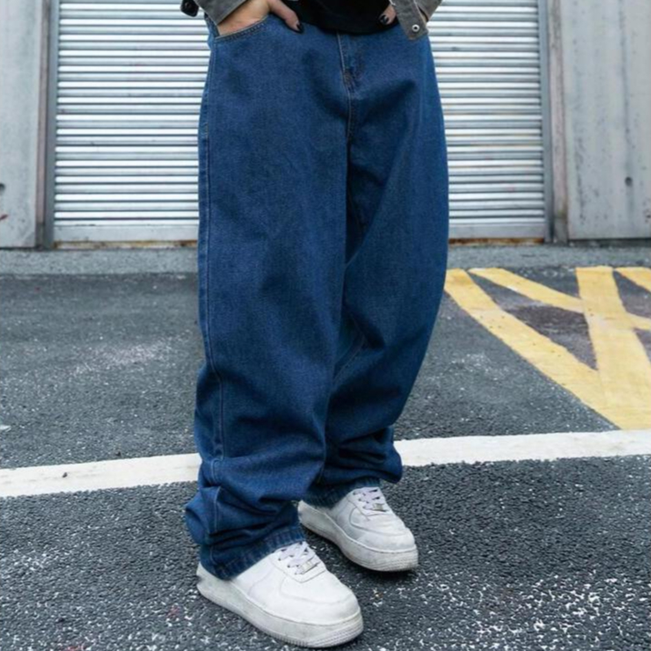 Calça Jeans Balão larga baggy bag boca lara masculina Clara, preta, streetwear, oversized unissex