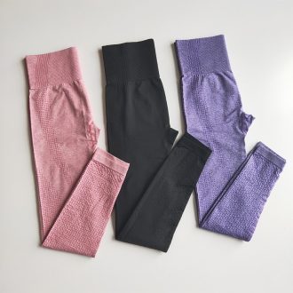 Calças De yoga De fitness Sem Costura , Elásticas , Cintura Alta , leggings push-up De Ioga Esportivas Femininas