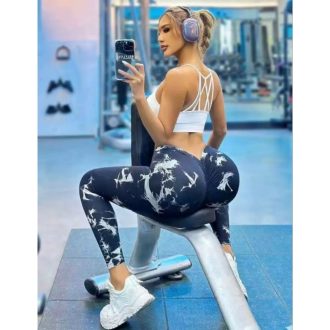 Calças De Yoga Leggings Esportivos Mulheres Sem Costura Cintura Alta Push Up Mulher Meias-Fitness Ginásio De Leggins