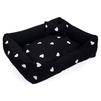 Cama Caminha Pet para Cachorro ou Gato Médio 60cm x 47cm Lavável com Fundo Impermeável + Ossinho