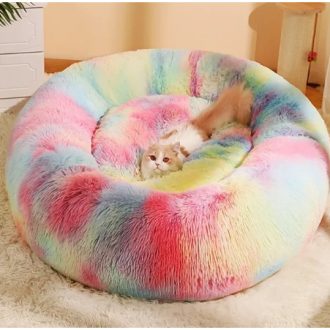 caminha pet nuvem colorido tie day rosa cachorro gato antialérgico vários tamanhos
