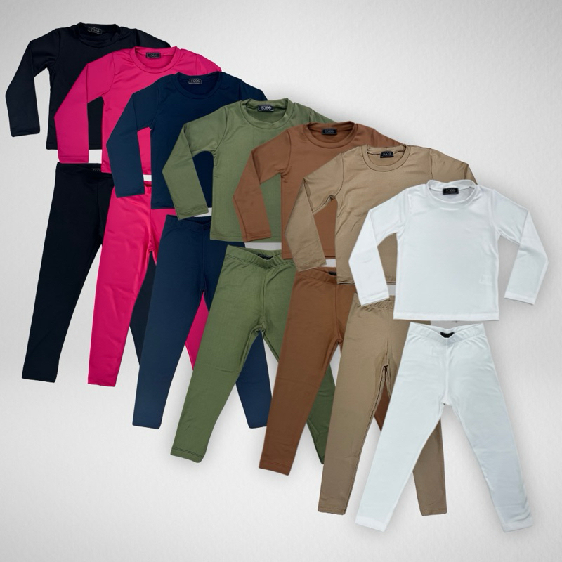 Conjunto Roupa Térmica Peluciada Blusa e Calça Segunda Pele Infantil Juvenil Unissex Tamanho 4 ao 14