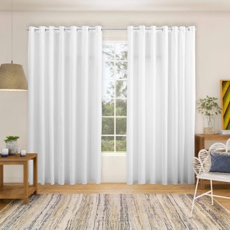 CORTINA ROMA 5,00 X 2,70 para varão simples com ilhós cromado - decoração quarto e sala