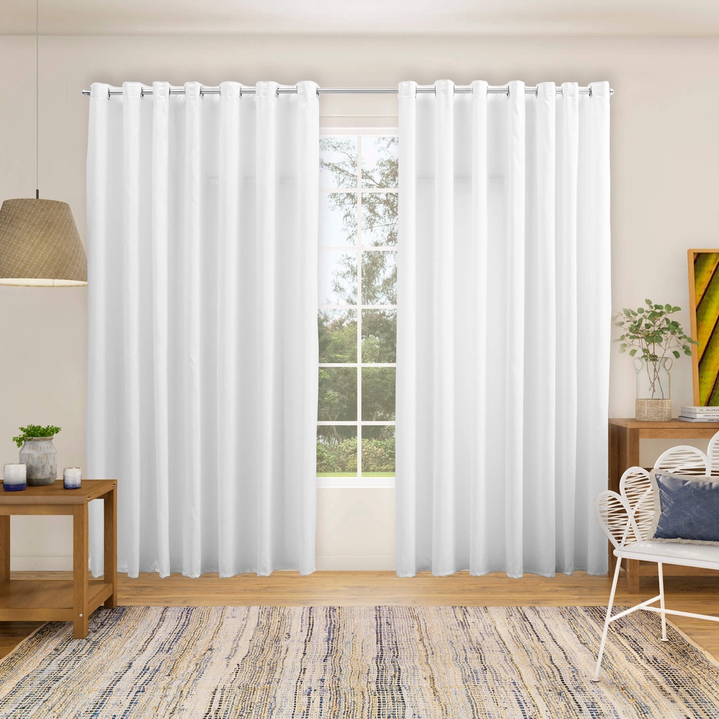 CORTINA ROMA 5,00 X 2,70 para varão simples com ilhós cromado - decoração quarto e sala