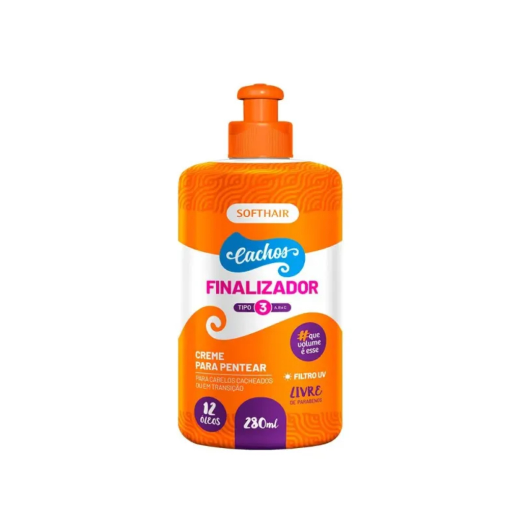Creme para Pentear Finalizador 12 Óleos 280ml Filtro UV Cachos