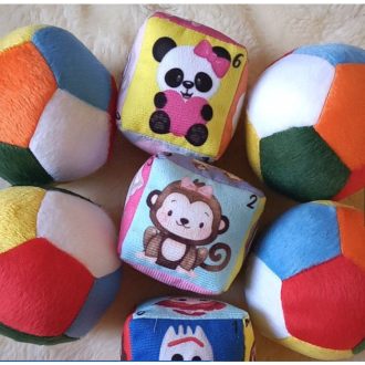 Dado e bola baby com guizo chocalho, presente/ brinquedo para criança kit/ CHOCALHOS PARA BEBÊ