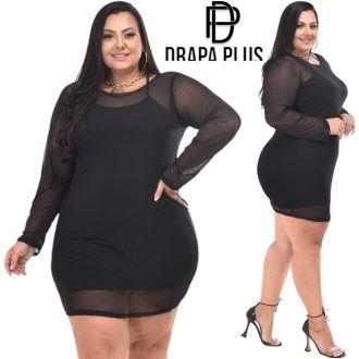 DRAPA PLUS - VESTIDOS PLUS SIZE TULE E TUBINHO G1 G2 G3