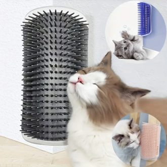 Escovadeira Escova Pet Tira Pelos Gato Parede Massagem Brinquedo Coçador -X10