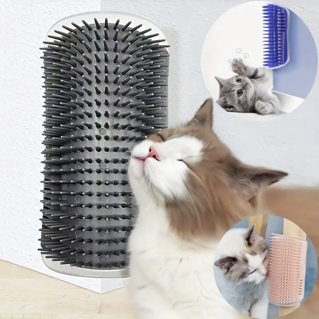 Escovadeira Escova Pet Tira Pelos Gato Parede Massagem Brinquedo Coçador -X10