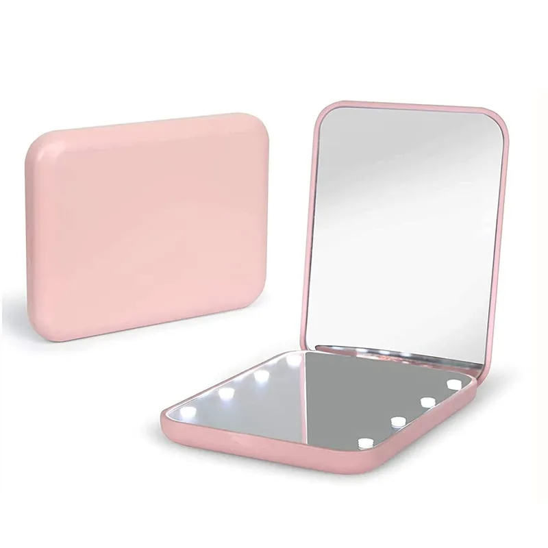 Espelho com led Espelho de bolso 1X/3X Ampliação LED Compact Travel Makeup Mirror, espelho compacto com luz