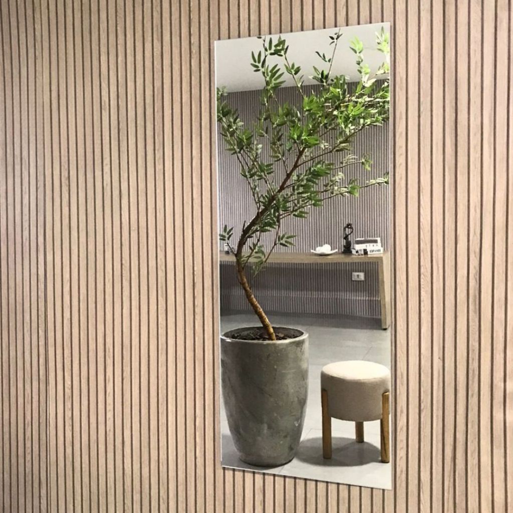 ESPELHO GRANDE RETANGULAR 100X40 DECORAÇÃO P/ SALA QUARTO BANHEIRO - SUPORTE E DUPLA FACE