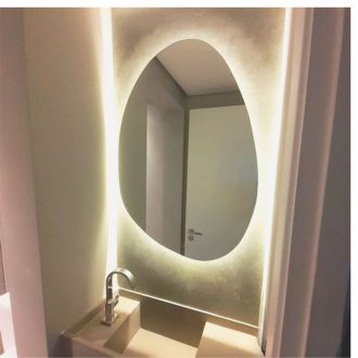 Espelho Pequeno Com Luz Led 30*40 Barato Maquiagem Rosto luz branca led frio 6000k promoção espelho portátil