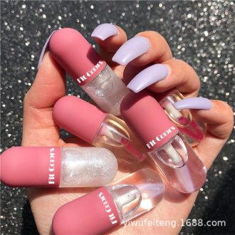 Fit Colors Crystal Jelly Lip Gloss Capsule Plumper Oil Brilhante Baton Bálsamo De Beleza Líquido Óleo Labial Hidratante