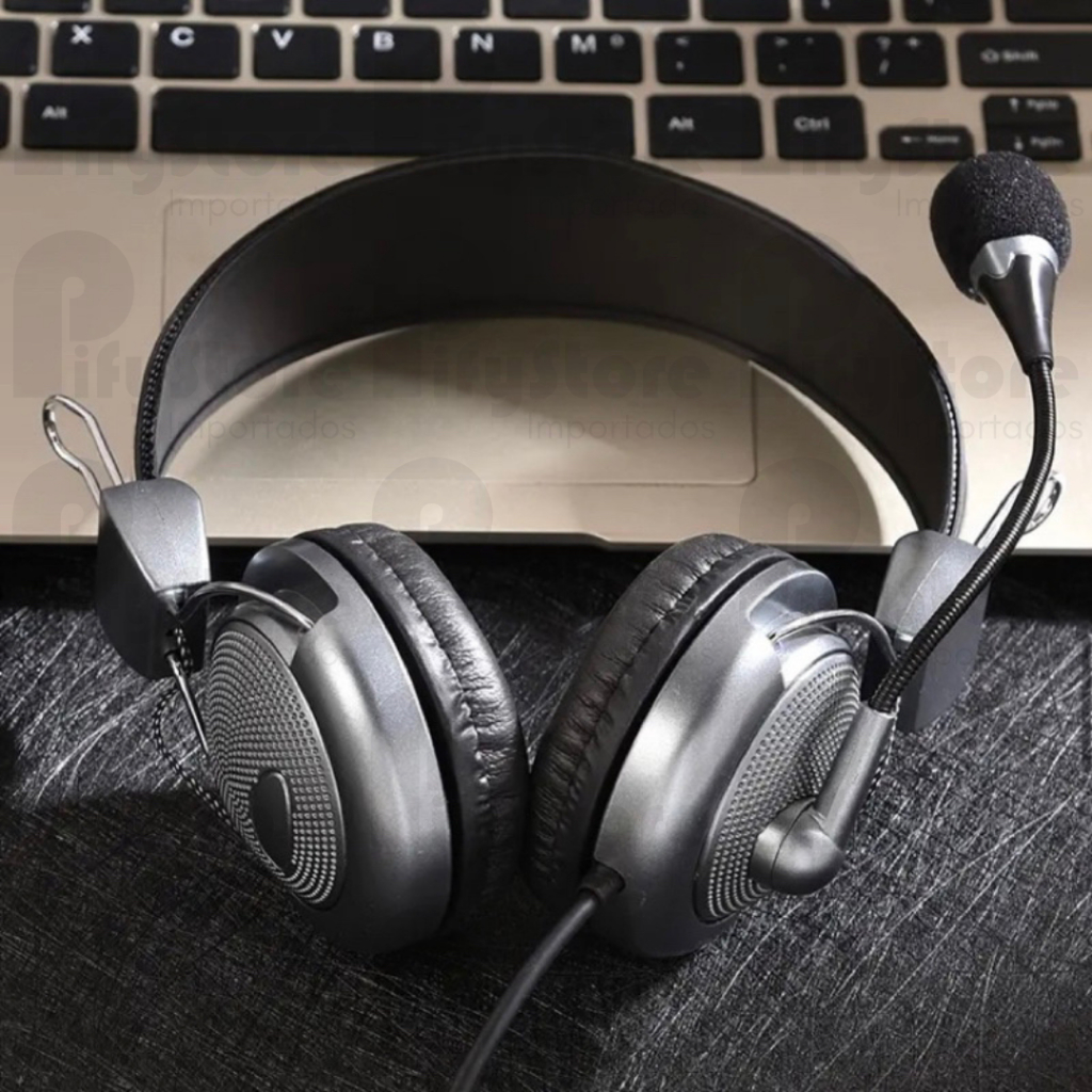 Fone de Ouvido Headphone Com Fio Gamer Para Pc Ps4 Ps5 Xbox One