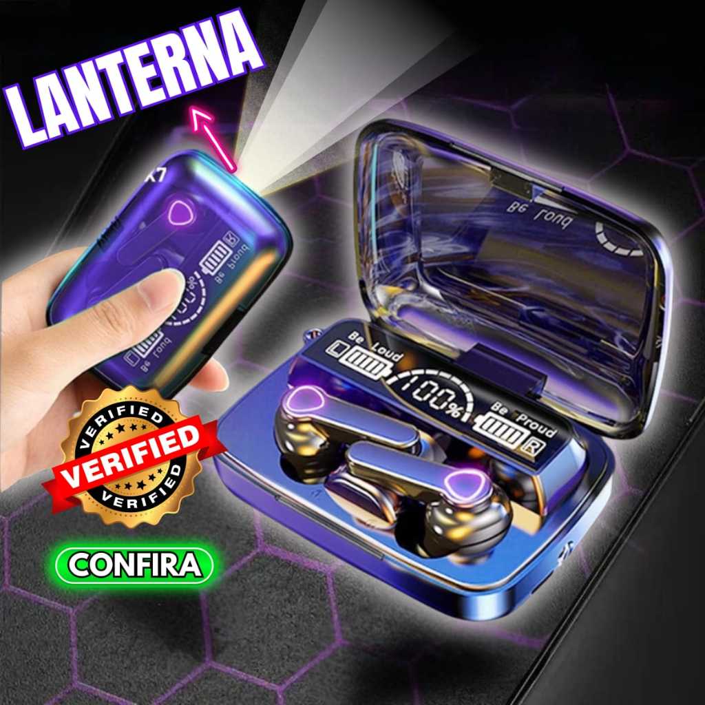 Fone Gamer Bluetooth V5.3 Powerbank 2200 mah Wireless a prova D'água IPX7