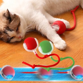 Gato Interativo Bola Brinquedos De Rolamento Automático Cauda Do Falso Recarregável Inteligente Animal De Estimação Brin