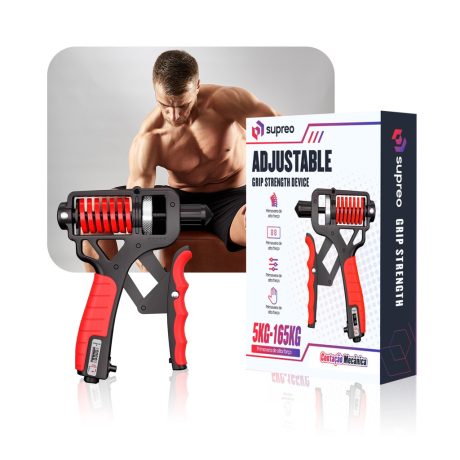 Hand Grip 165Kg Contador digital Musculação Treino de Antebraço Ajuste de Força Academia Resistente