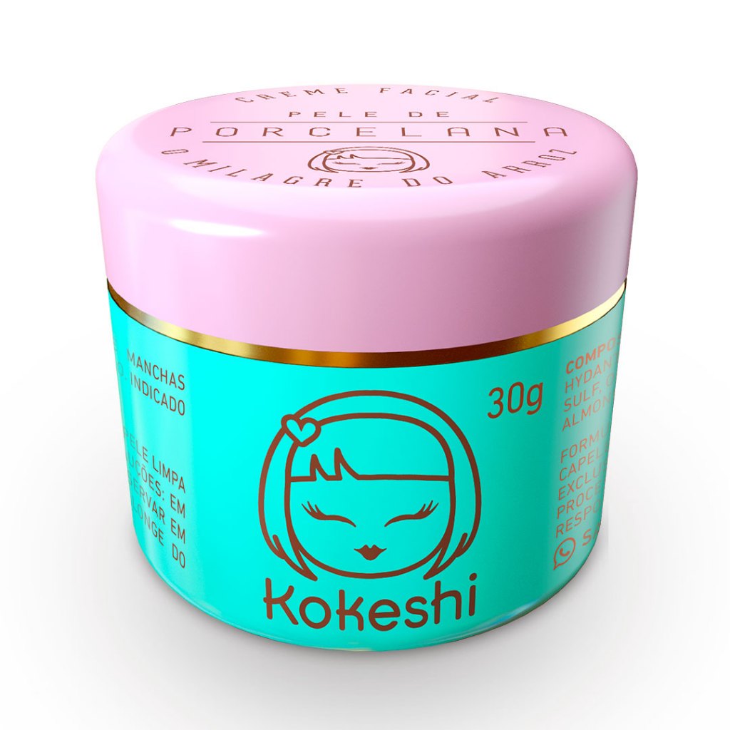 Hidratante Creme Facial Pele De Porcelana Kokeshi 30g