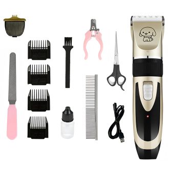 Kit 11 Maquina De Tosa Profissional Pet Cães Gato Sem Fio - Ideal Para Retoques e Acabamentos Em Cães e Gatos