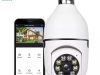 KIT 2 Câmera Wifi IP Sem Fio Giratória 360 Com Encaixe Lampada Bocal Rosca Yoosee Ptz Full HD Visão Noturna Segurança E27