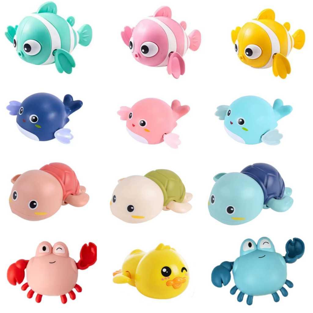 Kit 3 Bichinhos de Banho Brinquedos de Água para Crianças e Bebês Diversão na Piscina e Banheira