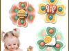 kit 3 brinquedos Ventosas chocalhos Spiner para crianças brincando com água, giroscópios giratórios