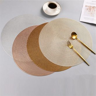 Kit 4 ou 6 Tapete De Mesa Posta Redondo Design Elegante Impermeável