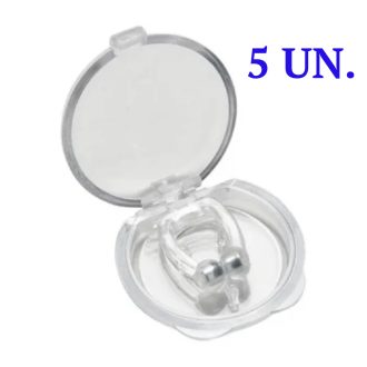 Kit 5 Dispositivos Anti Ronco - Clips Dilatadores Nasais Magnéticos para Melhorar o Sono e a Respiração