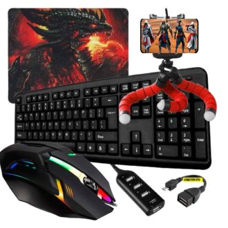Kit Gamer Completo Mobilador Teclado Mouse Top Led