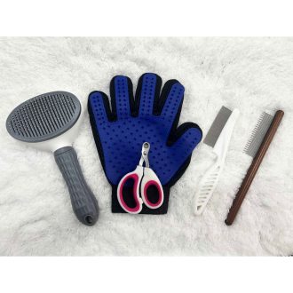 Kit Higene Pet Banho e Tosa com 5 Peças Pelo Unha Cães Gatos